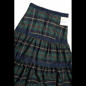 Women' s Gretchen Scott Ipanema Tiered Skirt, Tartan Plaidly Cooper Size XS
